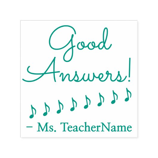 "Goede Antwoorden!" + Rubberstempel van instructeu Zelfinktende Stempel (Design)