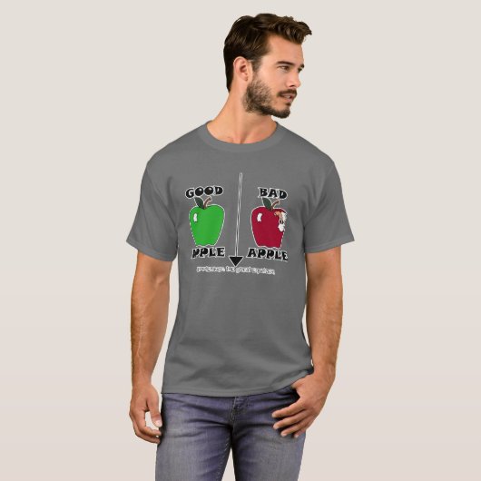 goede appel slechte appel t-shirt (Voorkant volledig)