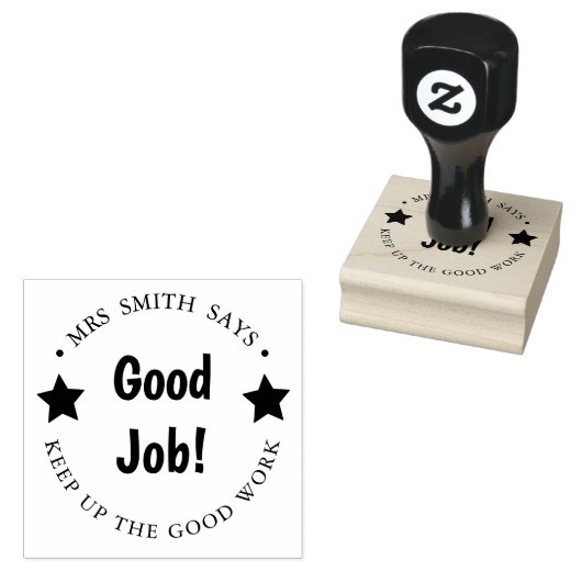 Goede baan leraar goed gedaan huiswerk stempel (Gestempeld)