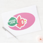 Goede baan ovale Stickers (Envelop)