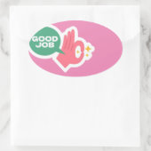 Goede baan ovale Stickers (Tas)