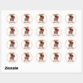 Goede baan Schattigee Brown Puppy Hondenbeloning Ronde Sticker (Vel)