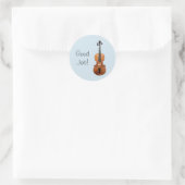 Goede baan Violin beloning Ronde Sticker (Tas)