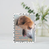 Goede bedoelingen Dog Briefkaart (Staand voorkant)
