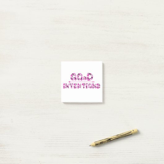 Goede bedoelingen post-it® notes (Op bureau)