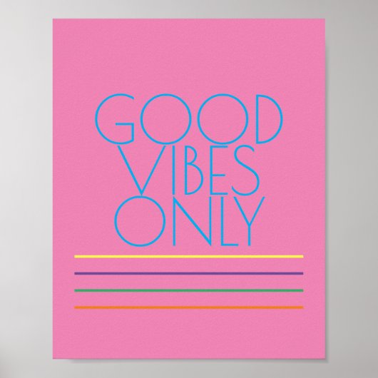 goede beelden alleen moderne kleurrijke tekst roze poster (Voorkant)