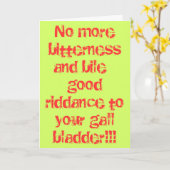 Goede bevrijding aan uw galblaas!! kaart (Gele Bloem)