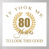 Goede blik 80e verjaardag poster (Voorkant)