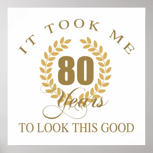 Goede blik 80e verjaardag poster (Voorkant)