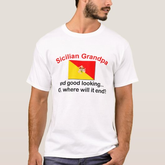 Goede blik Siciliaanse opa T-shirt (Voorkant)