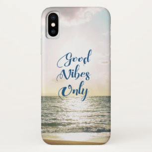 "Goede bloemen slechts" Citaat positief, Zee Beach iPhone X Hoesje