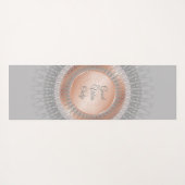 Goede blokjes alleen Roos Gold Mandala Yogamat (Achterkant (horizontaal))