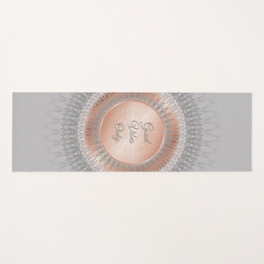 Goede blokjes alleen Roos Gold Mandala Yogamat (Voorkant (horizontaal))