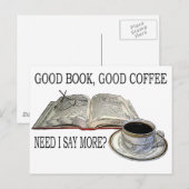 GOEDE BOEK, GOEDE KOFFIE BRIEFKAART (Voorkant / Achterkant)