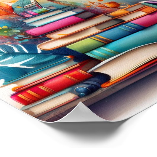 Goede boeken, ideaal leven poster (Hoek)