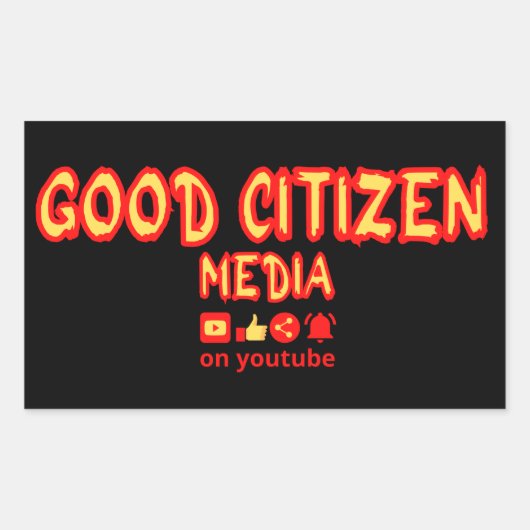 GOEDE BURGERS RECHTHOEKIGE STICKER (Voorkant)