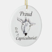 GOEDE CAPRICULTURIST!  kerstsierGOATS Keramisch Ornament (Rechts)
