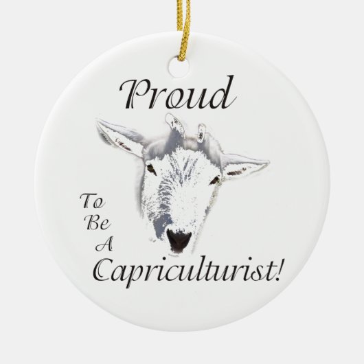 GOEDE CAPRICULTURIST!  kerstsierGOATS Keramisch Ornament (Voorkant)