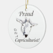 GOEDE CAPRICULTURIST!  kerstsierGOATS Keramisch Ornament (Links)