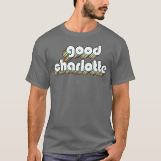 Goede Charlotte Retro Regenboog Typografie Vervaag T-shirt