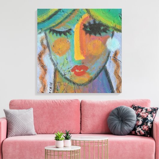 Goede dag Abstracte acrylverf op OSB Canvas Afdruk (Insitu (Woonkamer))