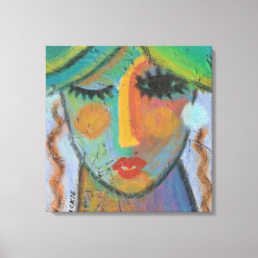 Goede dag Abstracte acrylverf op OSB Canvas Afdruk (Voorkant)