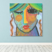 Goede dag Abstracte acrylverf op OSB Canvas Afdruk (Insitu (Houten vloer))