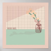 "Goede dag" Aesthetisch pasta-kleurenPoster Poster (Voorkant)