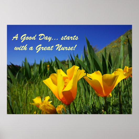 Goede dag begint met een Great Nurse posters Verpl (Voorkant)