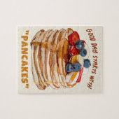 Goede dag begint met pannenkoeken legpuzzel (Horizontaal)