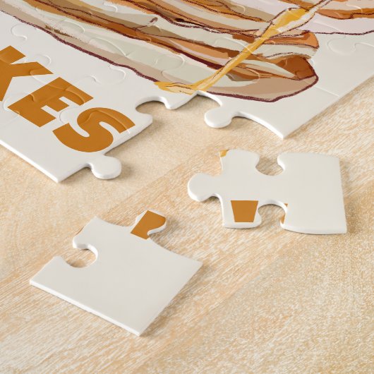 Goede dag begint met pannenkoeken legpuzzel (Zijkant)