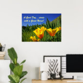 Goede dag begint met posters van geweldige verplee (Thuiskantoor)