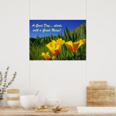 Goede dag begint met posters van geweldige verplee (Keuken)