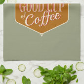 Goede Dag, Goede Koffie Theedoek (Gevouwen)