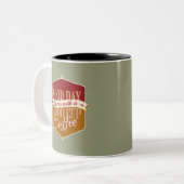 Goede dag, Goede koffie Tweekleurige Koffiemok (Voorkant links)