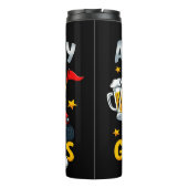 Goede dag: golfkarretjes, bier, plezier thermosbeker (Achterkant)