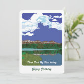 Goede dag in de bergen / Gepersonaliseerde verjaar Feestdagenkaart (Staand voorkant)