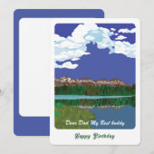 Goede dag in de bergen / Gepersonaliseerde verjaar Feestdagenkaart (Voorkant / Achterkant)