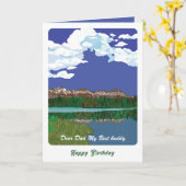 Goede dag in de bergen / Gepersonaliseerde verjaar Kaart (Gele Bloem)