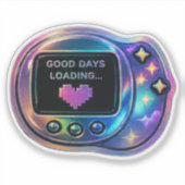 Goede Dag Laadsticker | Positieve Vibes Esthetisch Sticker (Voorkant)