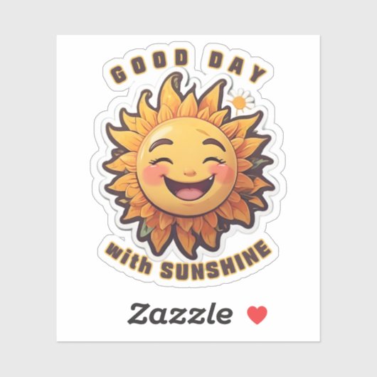 Goede dag met zonneschijn sticker (Vel)
