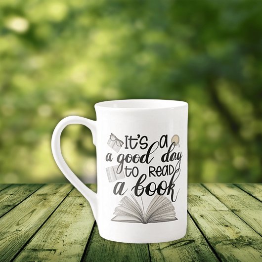 Goede dag om een boek te lezen Bone China Mok