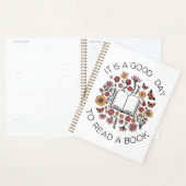 Goede dag om een boek te lezen Floral Canvas tas Planner (Display)