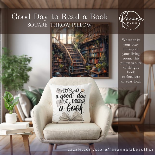 Goede Dag om een Boek te Lezen Kussensloop Kussen (Creator heeft geüpload)