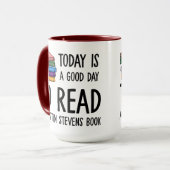 Goede dag om een Dustin Stevens Book te lezen Mok (Voorkant links)
