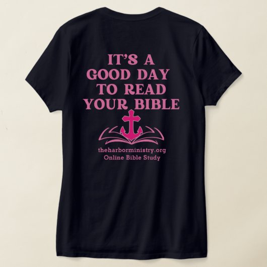 Goede dag om je bijbel T-shirt te lezen (Laag Achter)