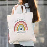 Goede dag om leraar cadeau Boho regenboog te leren Tote Bag<br><div class="desc">Good Day To Teach Teacher Gift Boho Rainbow Canvas tas is voorzien van een schattig duo van regenboog in tinten van roze,  blush,  mosterd,  aqua en marine,  samen met leuke type.</div>