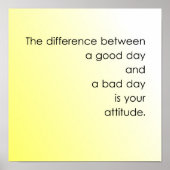 Goede dag versus slechte dag poster (Voorkant)