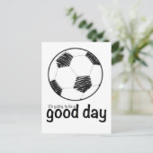 Goede dag voor voetbal briefkaart (Staand voorkant)