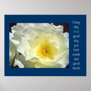 Goede dag voor vriendelijke woorden en goede daden poster